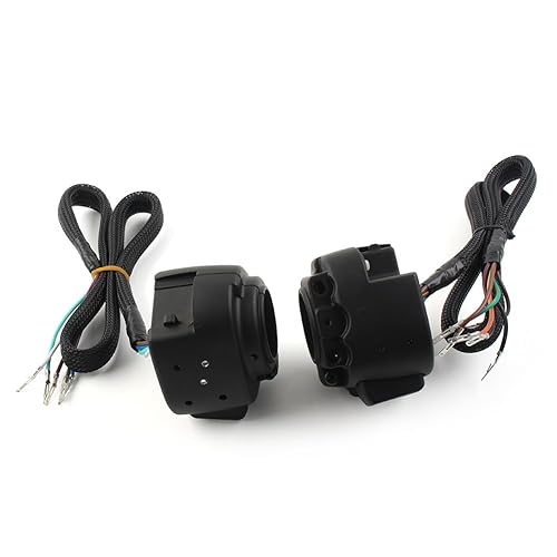 Miniatura 3 de Newsmarts Interruptor de control del manillar de la motocicleta, lado izquierdo y derecho, bocina, señal de giro, control de luz, parada del motor,