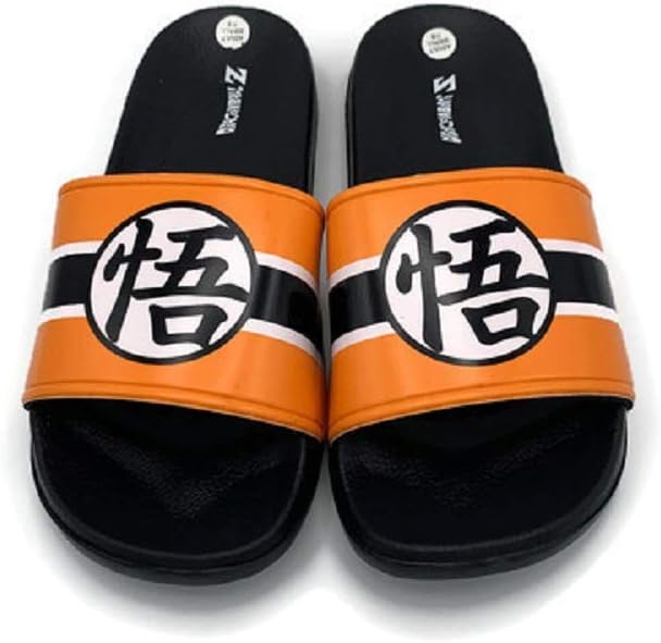 Dragon Ball Z Mens' Slippers, Size Medium 9/10 Orange