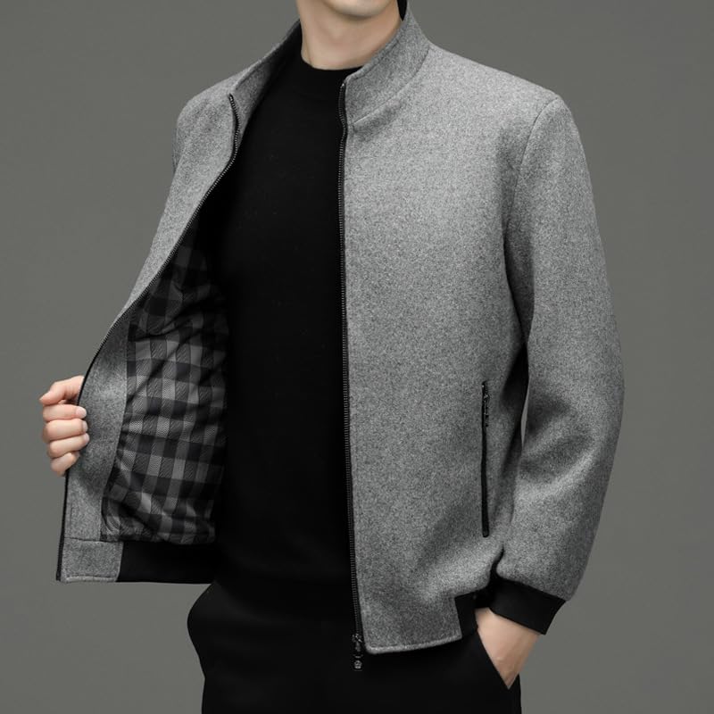 Spring and Autumn Men's Jacket, Collar Casual Middle-aged and Elderly Professional Dad's Suit4