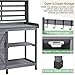 Yaheetech Outdoor Potting Bench, Large Horticulture Work Table Workstation with Storage Cabinet Shelf & Planting Working Console for Patio/Lawn/Garden - Gray