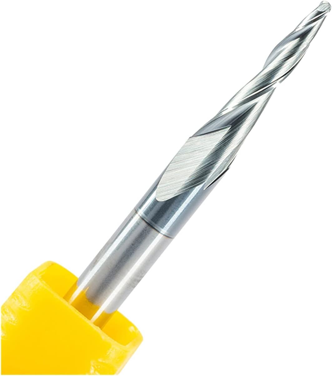 Surface Milling Cutter 10pcs/R0.75*D4*15 * 50L*2F Solid Carbide 4mm Ball Nose Taper End Mill CNC Milling Cutter Drill Bit Cnc Taper Wood Metal Milling Cutter
