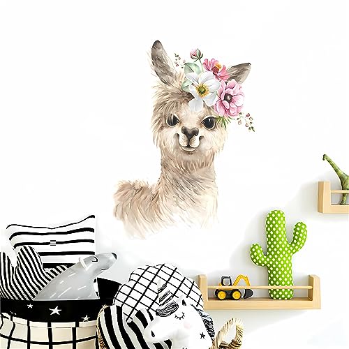 Cute Alpaca Cub Vinilo Decorativo de Pared sacinora miniatura 2
