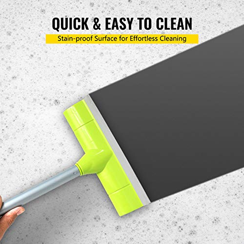 Image of VEVOR Dance Floor Roll, 1.5mm PVC Dance Flooring Marley Dance Practice Floor Portable Grey /Black Roll Out Dance Floor Non-Slide & Wearproof Dance Mat for Ballet(6.6 x 15.7 ft, 6.6 x 49.2 ft)