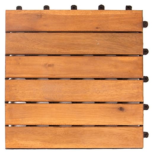 Vanage VG-4635 baldosas de Madera para Suelos Juego de 9, Marrón, 9-er Set