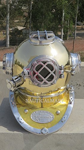NauticalMart Brass Diving Helmet Painted Black 17