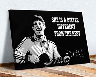 CanvasArtShop GERRY CINNAMON QUOTE SHE IS A BELTER CANVAS WALL ART PRINT ARTWORK DEEP FRAMED (18in x 12in / 45cm x 30cm)