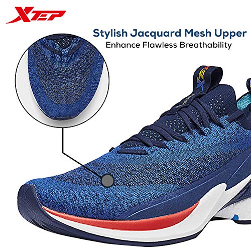 Image of XTEP Jacquard Mesh Upper Colour Blocking Sole Running Shoes for Men