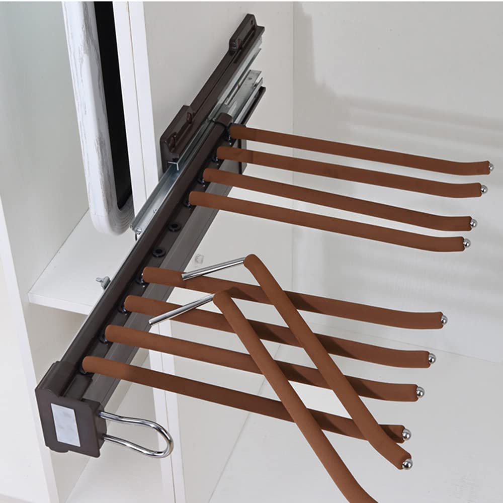 WMYYZYQ Retractable Closet Hanging Rack - Pull Out Pants Hangers & Organizer, Space-Saving Side-Mounted Storage for Towels, Scarves & Accessories - Maximize C,A-60-85CM