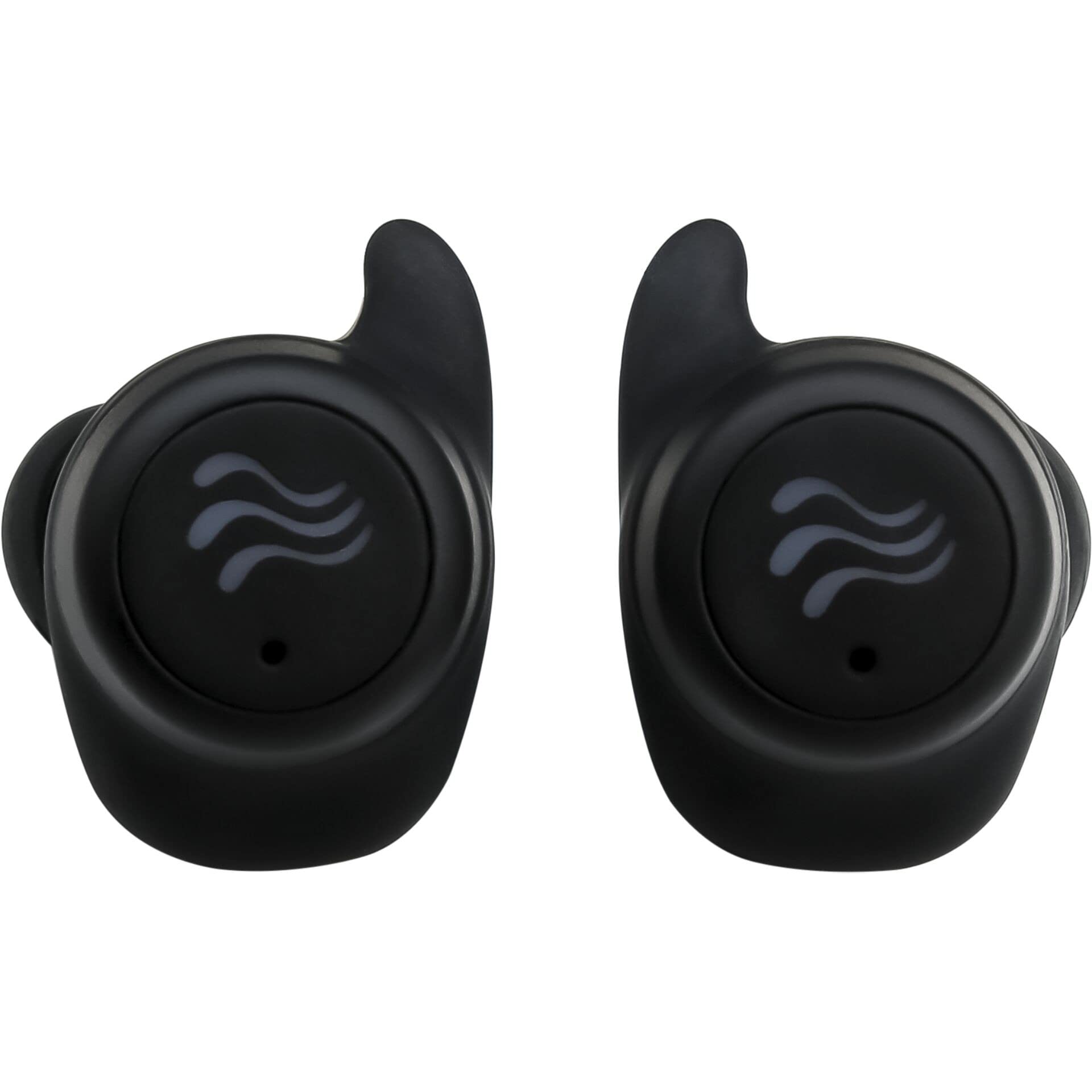 Boompods Soundwave Cuffie Bluetooth - Auricolari Bluetooth Sport con Microfono, 37 Ore di Autonomia e Impermeabili IPX6, Plastica Riciclata, Cuffie Wireless per Corsa, Allenamento e Musica, Nero