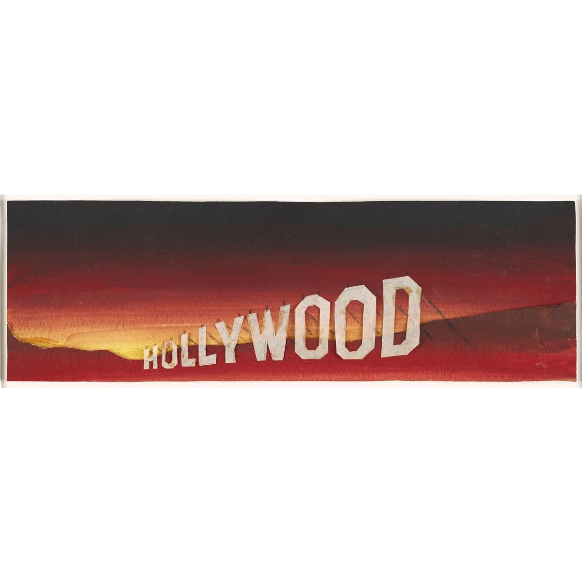 Toile Edward Ruscha Hollywood Study #8 pour un salon design et moderne