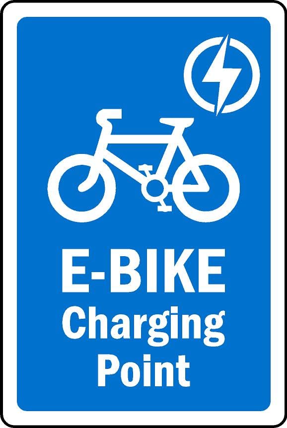 E-Bike charging point sign - 3mm Aluminium sign (400mm x 300mm)