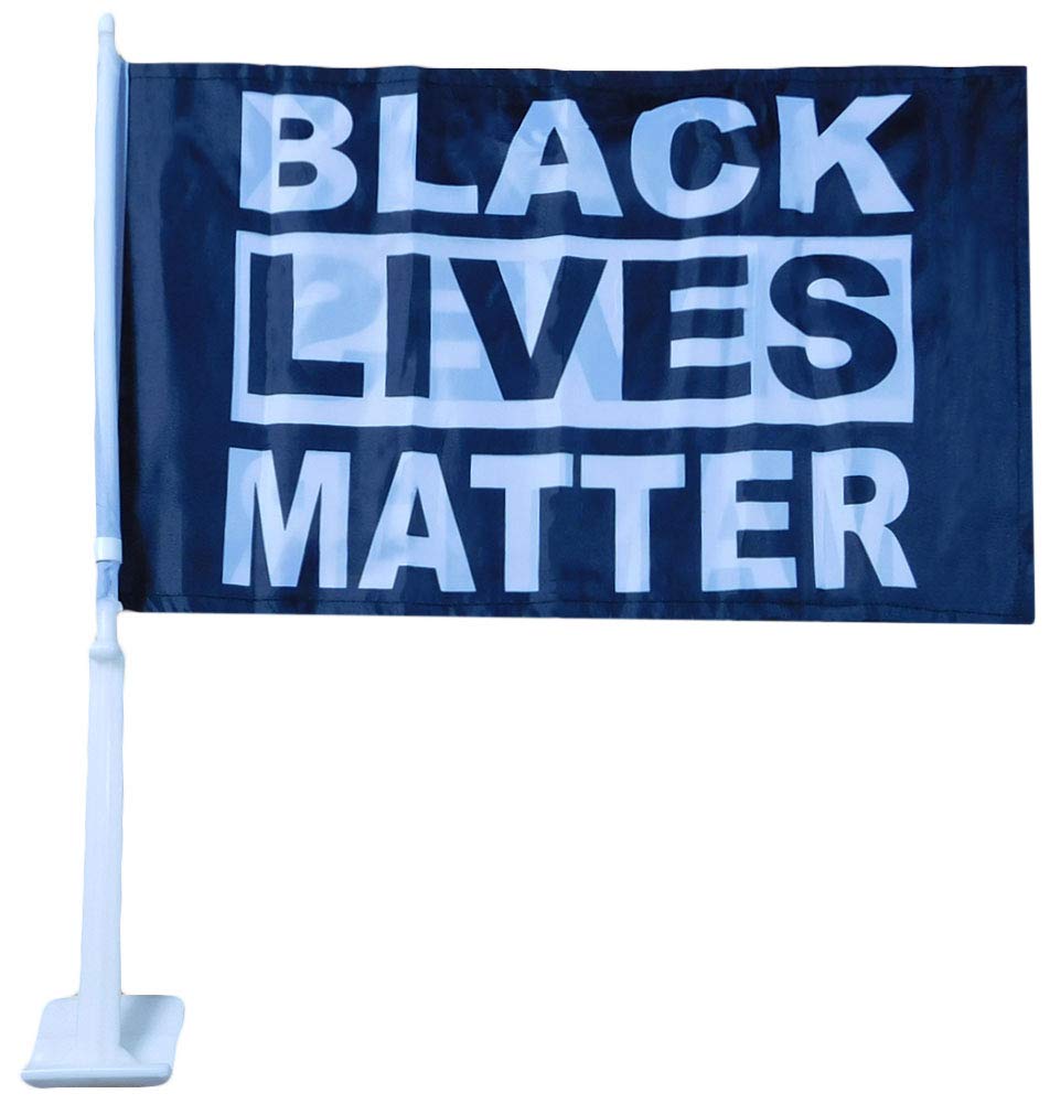 Trade Winds Black Live Matter BLM Black & White 68D Rough Tex Knit Double Sided 12x18 12