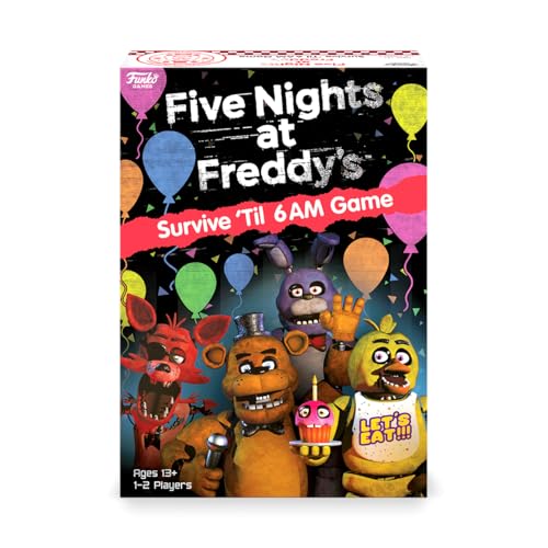 Funko Games Five Nights at Freddy's - Survive 'Til 6AM Game |1-2 Players, Ages 13+