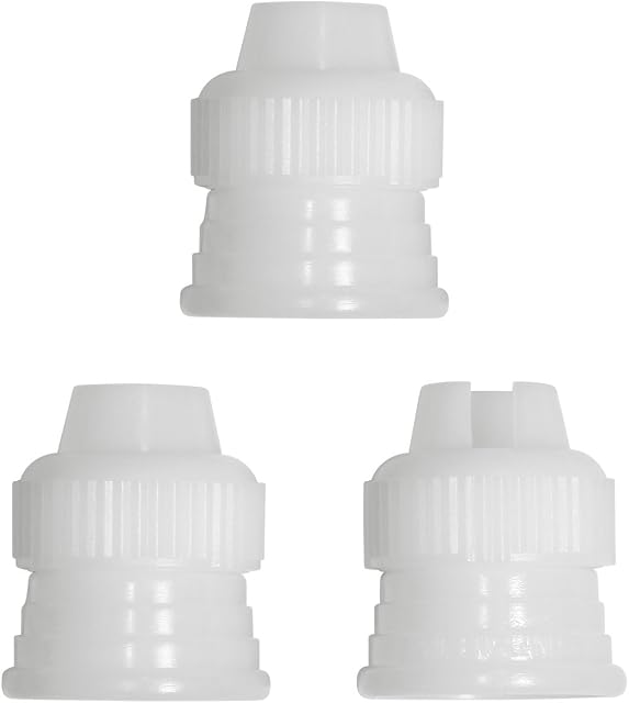 PME Icing Bag Adaptors Set of 3, White,6.5 x 2 x 9 cm