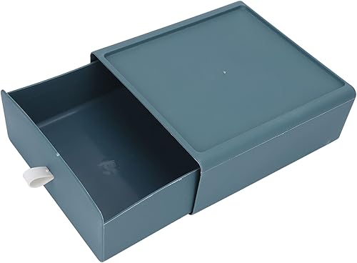 Vakitar Organizador de escritorio con cajón diseño apilable caja de almacenamiento de escritorio de gran capacidad con correa de asa organizador de