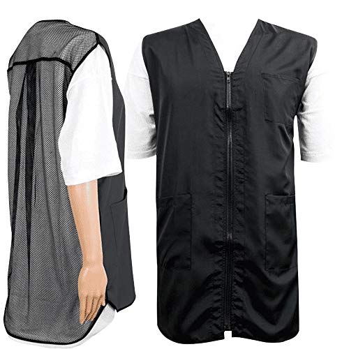 AP-02134 SEWICOB VINCENT BARBER MESH BACK VEST - BLACK M-L