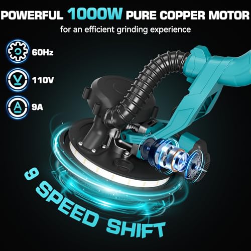 1000W Electric Drywall Sander with Digital Display