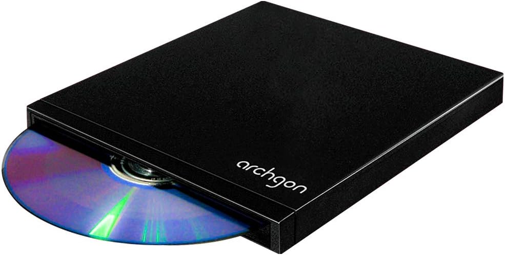 Archgon MD-9105-U2 Slot-in External DVD/CD Writer Burner, High Speed Data Transfer for Laptop/Desktop/MacBook/Mac OS/Windows10/8/7/XP