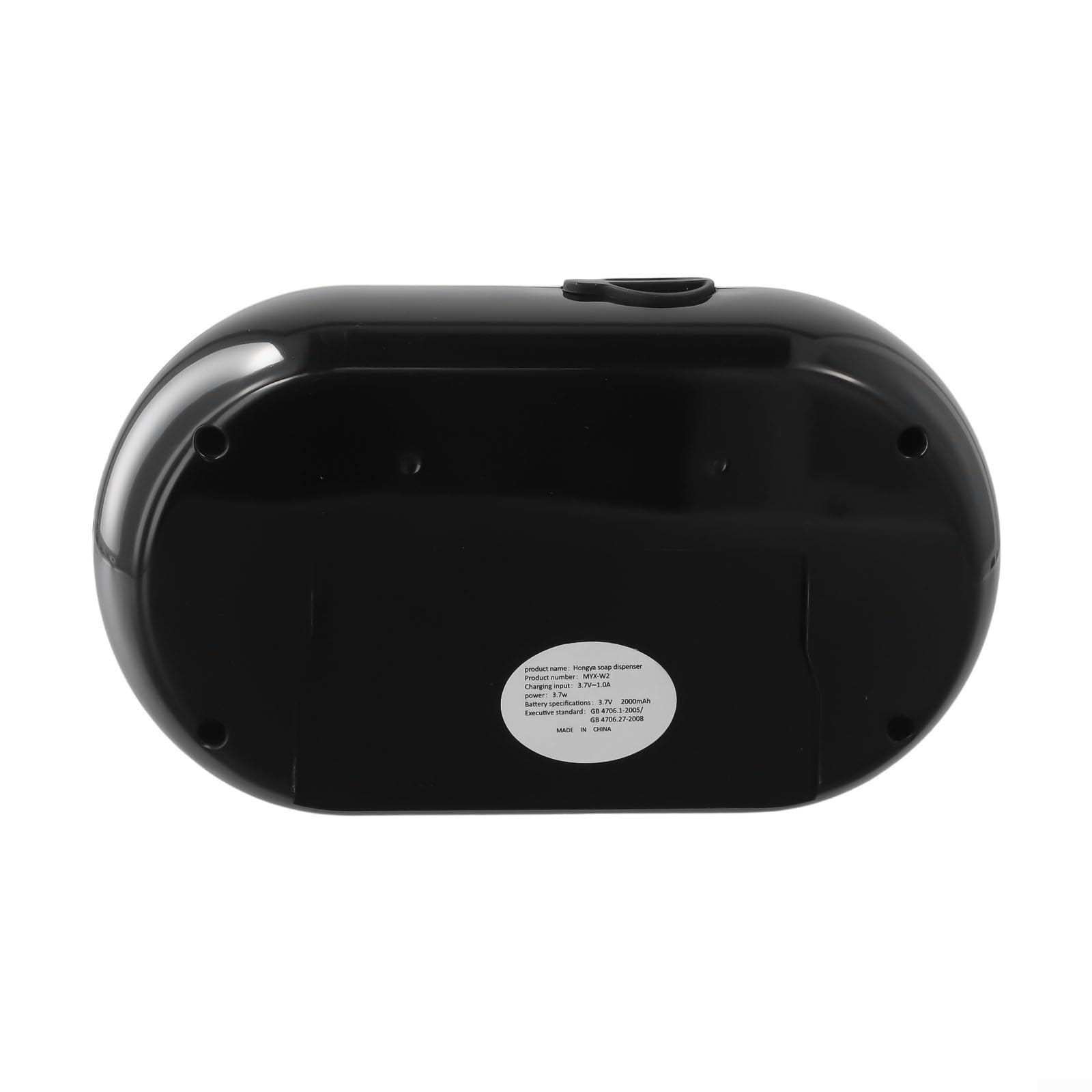 Dispensador automático de jabón de 450 ml, soporte de pared sin contacto con pantalla LCD de temperatura de tiempo para cocina y baño (espuma negra)