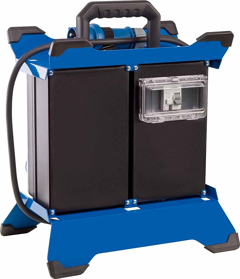 as - Schwabe Distributore di alimentazione portatile CEE Stecky Duo 5, spina CEE + 7 prese con contatto di protezione + 4 prese CEE + 2 porte USB, scatola di distribuzione dell'alimentazione mobile