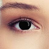 Schwarze farbige Halloween Zombie Kontaktlinsen ohne Stärke Model: Blind Black schwarze Farblinsen