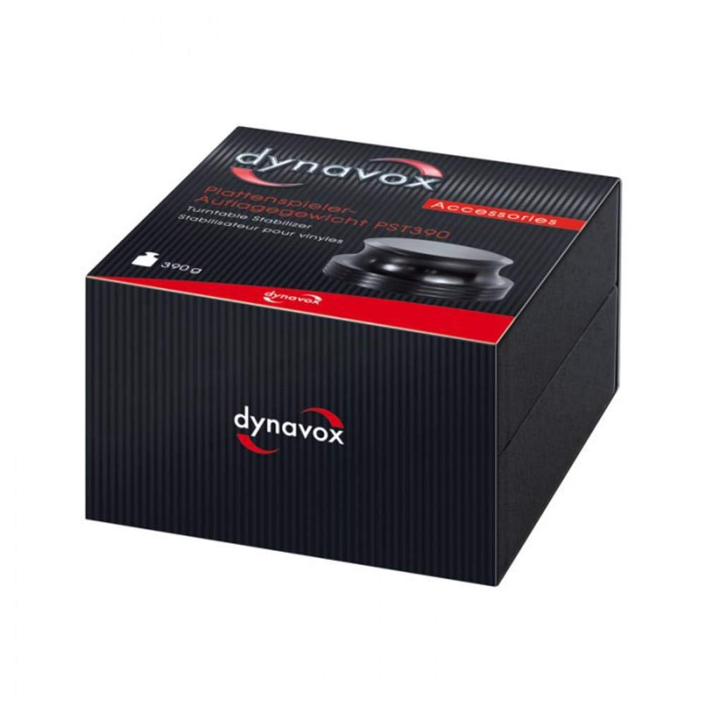 Dynavox Plattenspieler-Stabilizer PST420, Auflagegewicht aus Aluminium für Plattenspieler, Gewicht 420 g, Schwarz