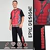 Marvel Deadpool and Wolverine Mens Pyjama Set, Soft Comfortable PJs Loungewear - Gifts for Men (Black/Red Deadpool, 3XL) #2