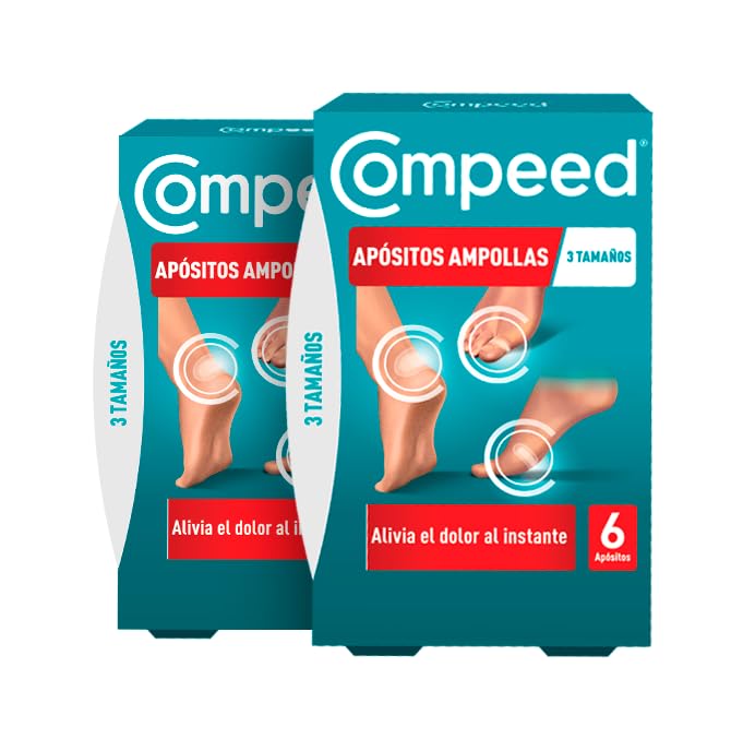 COMPEED Ampollas Surtido, Apósitos Hidrocoloides Contra Rozaduras, Pack 2 x 6 uds.