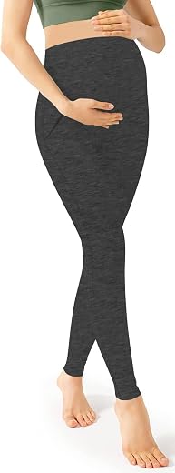 Pepperika Over The Belly Maternity Leggings for Pregnant Women Cotton Lycra Stretchable Maternity Pants for Pregnancy