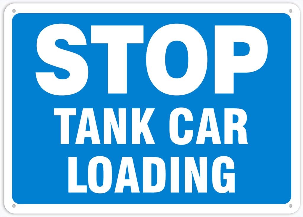 8"x12" Tin Metal Sign - Stop Tank Car Loading - Decorative Wall Sign For Home, Gate, Garden, Bars, Restaurants