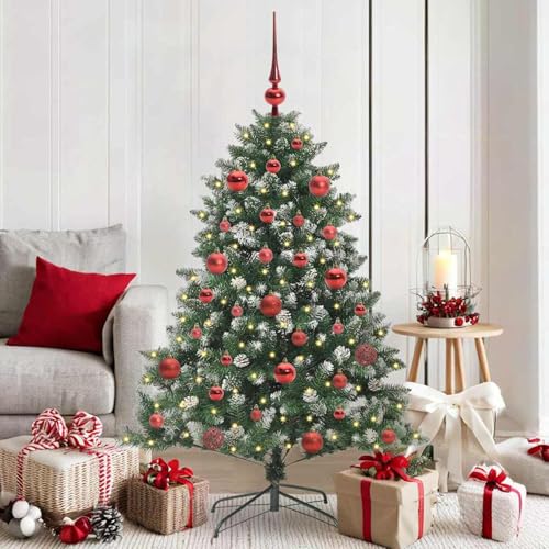 Árbol de Navidad Artificial sin Caída de Hojas Gecheer LED PVC Estable para Salón y Jardín 2