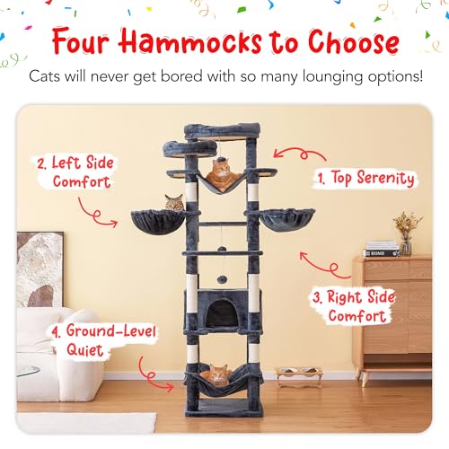 Árbol para gatos XXL de 77 pulgadas para interior miniatura 3