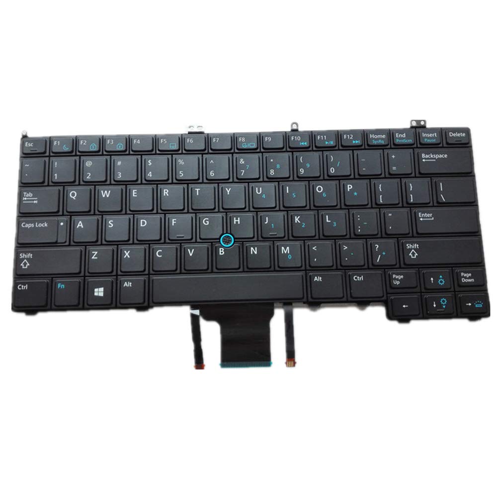 Clavier Dell Latitude E7240 version US noir de rechange pour ordinateur - 2