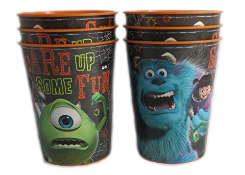 6 Halloween Disney Pixar Reusable Treat Favor Party Cups (Halloween Monsters Inc)