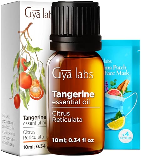 Image of 100% Pure Tangerine Essential Oil - 0.34 Fl Oz - Tangerine Oil for Hair, Skin, Diffuser, Aromatherapy & DIY Candle Making Scent