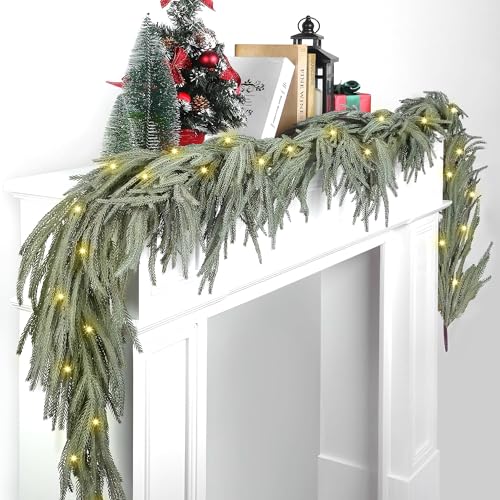 Fovths 1 Pack 6 Feet Christmas Norfolk Garlands Set Green