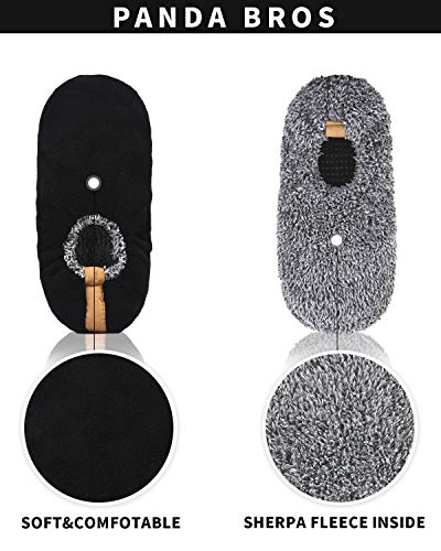 Panda Bros Mens Slipper Socks Low Cut Super Soft Warm Home Sock with Non-Slip Indoor Slipper Shoes Socks2