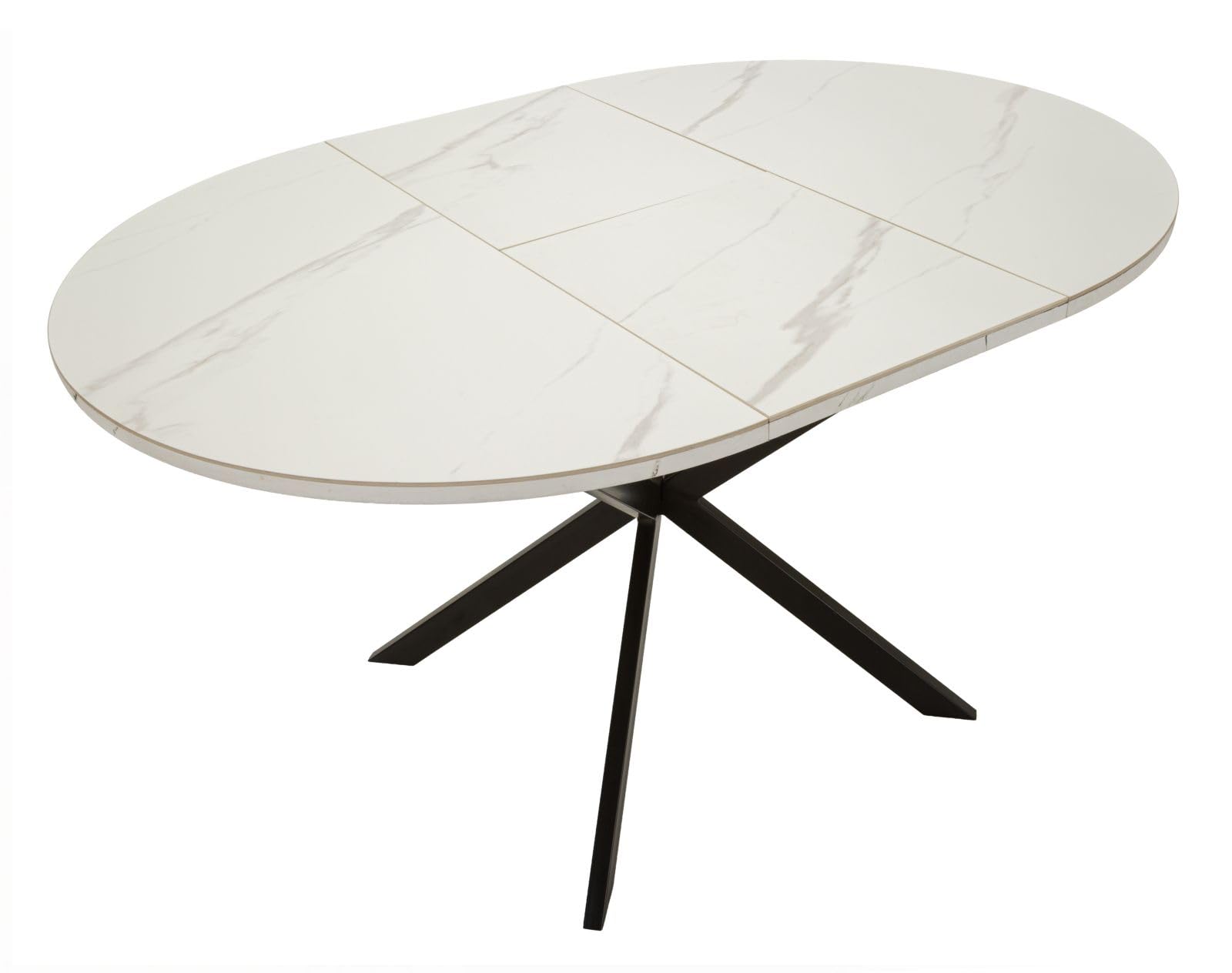 Mauro Ferretti Table à manger extensible Martin Ø 100 x 78 cm (ouverte 140 x 100 x 78 cm)