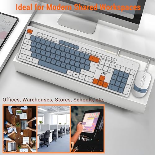 Amazon.in: Buy Ant MASTER 20 Wired Combo Keyboard & Mouse Set | 104 Key Membrane Keyboard 5 Million Keystroke Life | 2400 DPI Adjustable Mouse 1 Million Clicks | USB Plug & Play | Windows/Mac/Linux-White Grey Orange Online at Low Prices in India | Ant Reviews & Ratings - Image 7