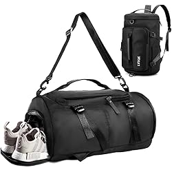 Bibykivn Bolsa Deporte Gimnasio, Bolsa Deporte Fitness und Mochila Función, Bolsa de Viaje Deportiva con Compartimento Zapatos y Bolsillo Húmedo para Viajes, Deportes, Fitness (Negro) 3 Bibykivn Bolsa Deporte Gimnasio, Bolsa Deporte Fitness und Mochila Función, Bolsa de Viaje Deportiva con Compartimento Zapatos y Bolsillo Húmedo para Viajes, Deportes, Fitness (Negro)