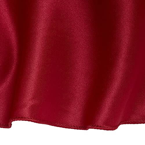 Image of Hopscotch Girls Polyester and Viscose Sleeveless Solid Party Dress in Maroon Color