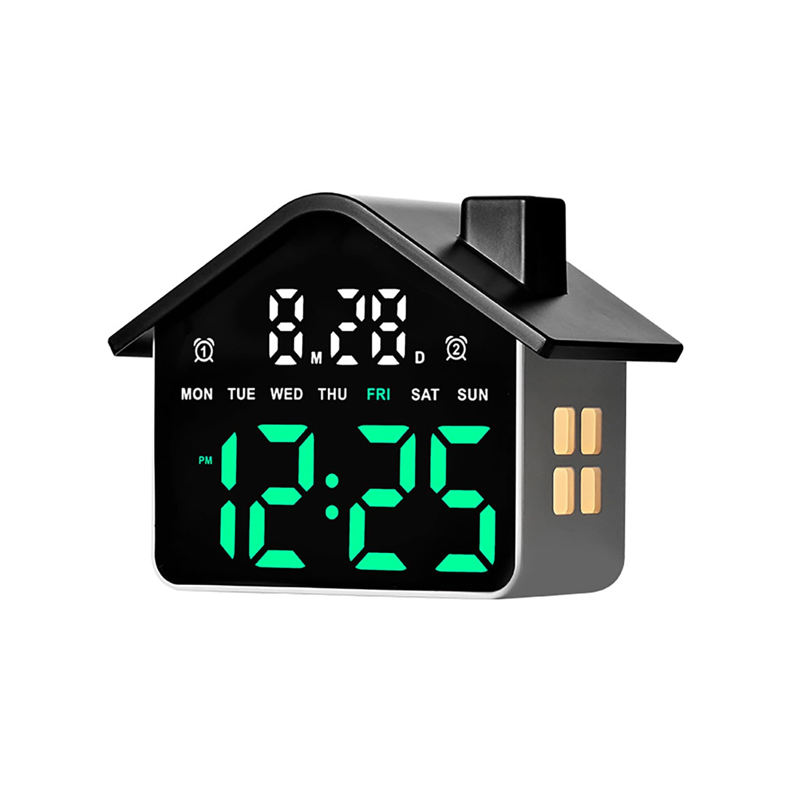 Jazuaiao Alarm Clocks for Bedroom Digital Desk Clock for Bedside Nightstand Digital Alarm Clock with Day of Week Duals Alarms