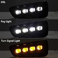 Vista 4 de Luz antiniebla LED izquierda derecha compatible con Ford F-150 Raptor 2009-2014 (xenón blanco + ámbar)