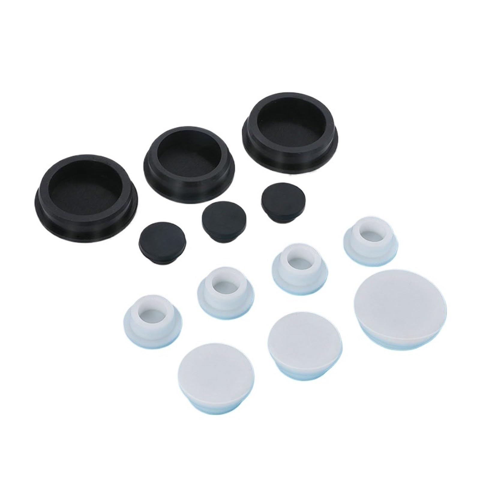 Gumowa uszczelka z gumy silikonowej zaślepka 6,8 mm 7,3 mm do 25 mm uszczelka w kształcie litery T wysoka temperatura (biały, 8 PCS-20 mm)