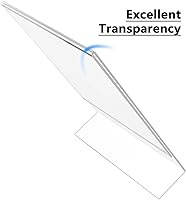 Vista 4 de MaxGear Soporte acrílico para letreros de 8.5 x 11 pulgadas, soporte de papel de plástico con parte trasera inclinada vertical, marcos de fotos