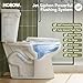 HOROW 17 Inch Tall Toilet, Two-Piece Round Toilet with ADA Comfort Chair Height Seat, Powerful 1.28 GPF Single Flush Bowl for Bathroom, 12