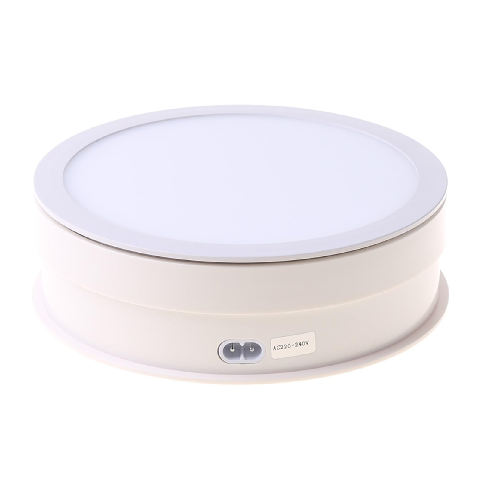 Gramofon, Gramofon, Elektryczna Lampa LED, Elektrycznie Obracany Stojak, Automatycznie Obracająca Się Podstawa Gramofonu dla biżuterii(White,30cm)