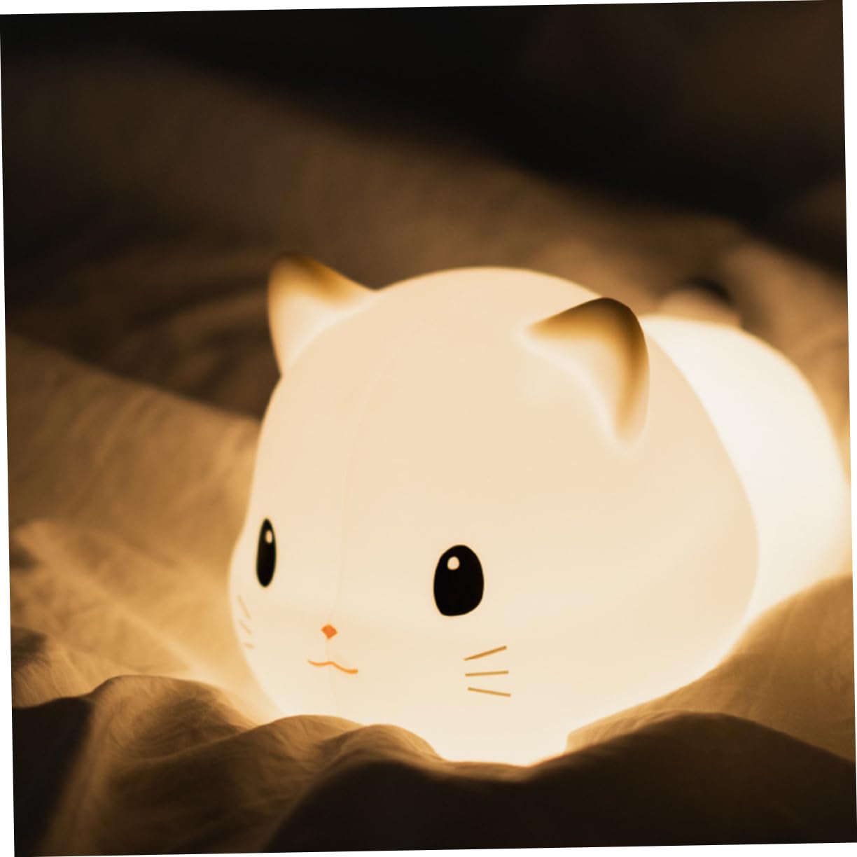 Homoyoyo 1pezzi Lampada Notturna Usb Forma Di Gatto Controllo Delle Carezze Luce Da Notte Decorativa Per Scrivania e Stanza