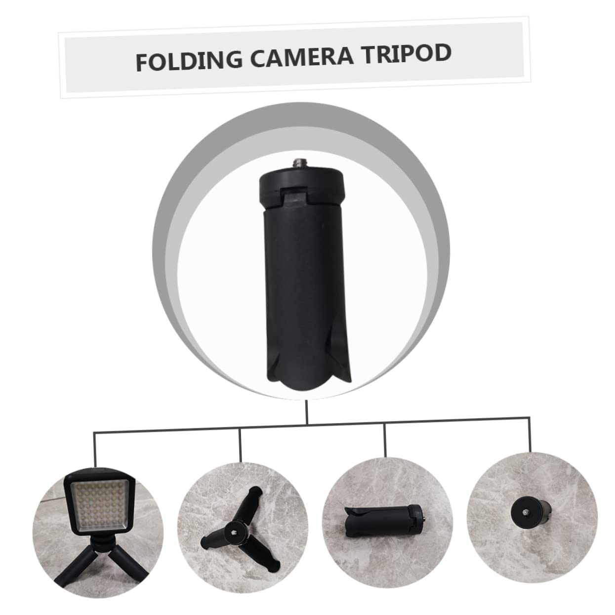 VILLCASE 4piezas Soporte para Teléfono Móvil Trípode De para Fotografía Grabación y Transmisión Directo Mesa Trípode De Cámara De para Móvil