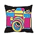 Throw Pillow Cover Hipster Vintage Vintage Camera Fotografia Popart Shoot Andy Andy Warhol 18x18 Pollici Pillowcase Home Decorativo decorativo quadrato cuscino cuscino cuscino